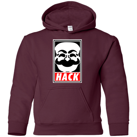 Sweatshirts Maroon / YS Hack society Youth Hoodie