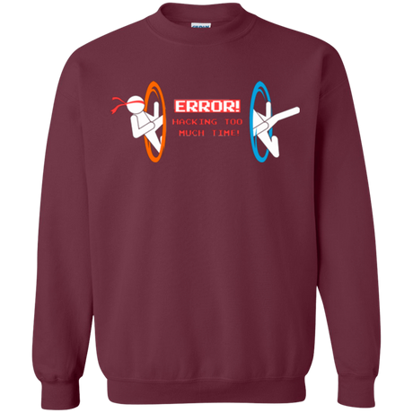 Sweatshirts Maroon / Small Hacking Error Crewneck Sweatshirt
