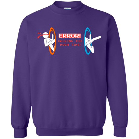 Sweatshirts Purple / Small Hacking Error Crewneck Sweatshirt