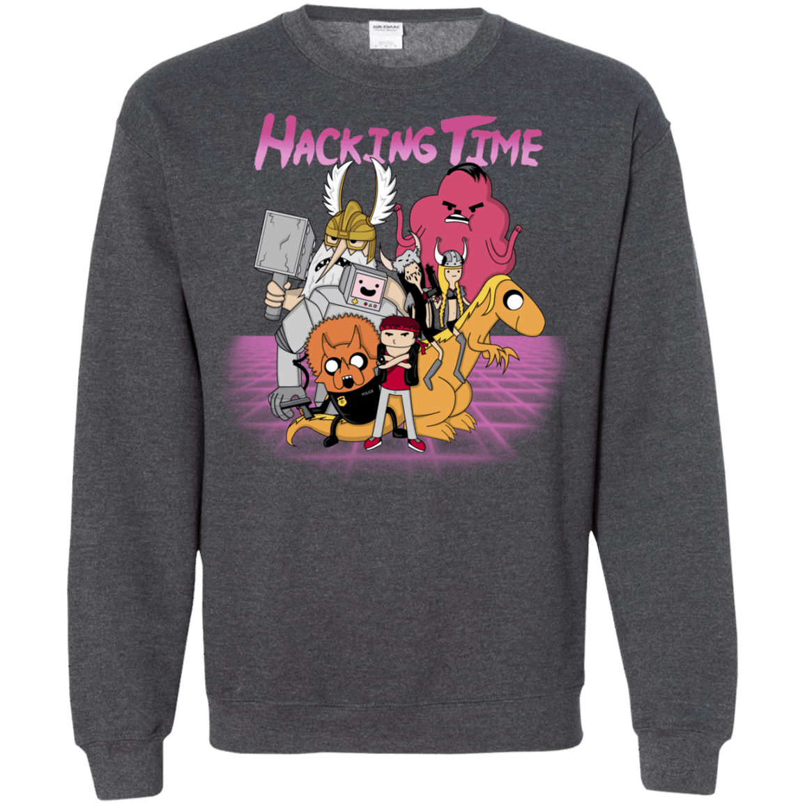 Sweatshirts Dark Heather / S HACKING TIME Crewneck Sweatshirt