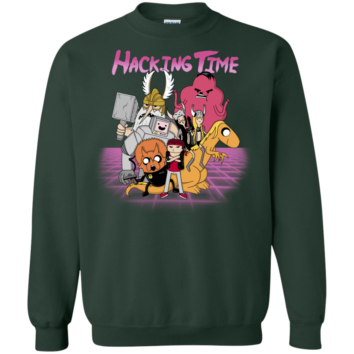 Sweatshirts Forest Green / S HACKING TIME Crewneck Sweatshirt