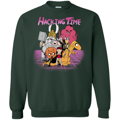 Sweatshirts Forest Green / S HACKING TIME Crewneck Sweatshirt