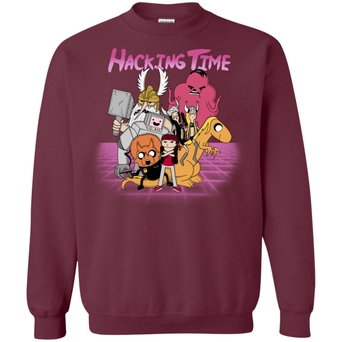 Sweatshirts Maroon / S HACKING TIME Crewneck Sweatshirt