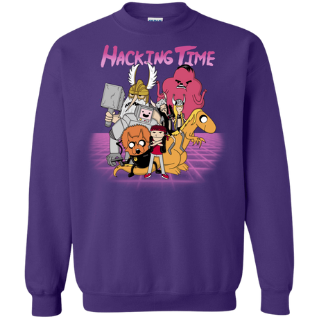 Sweatshirts Purple / S HACKING TIME Crewneck Sweatshirt