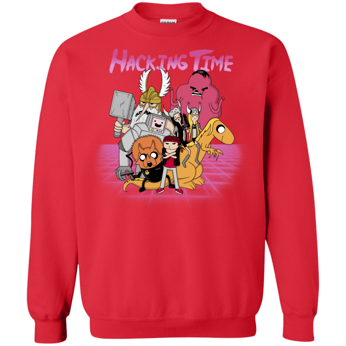 Sweatshirts Red / S HACKING TIME Crewneck Sweatshirt