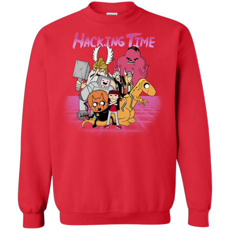 Sweatshirts Red / S HACKING TIME Crewneck Sweatshirt
