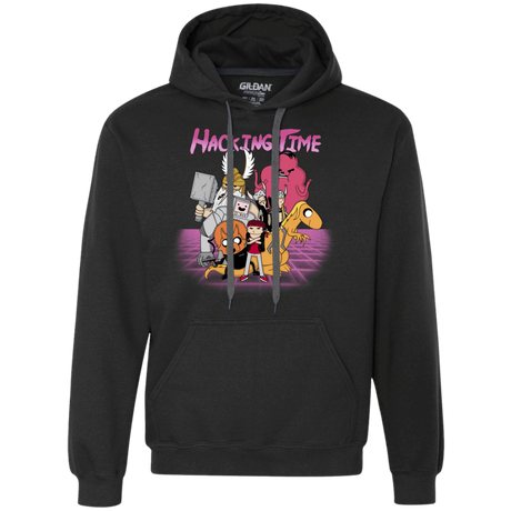 Sweatshirts Black / S HACKING TIME Premium Fleece Hoodie