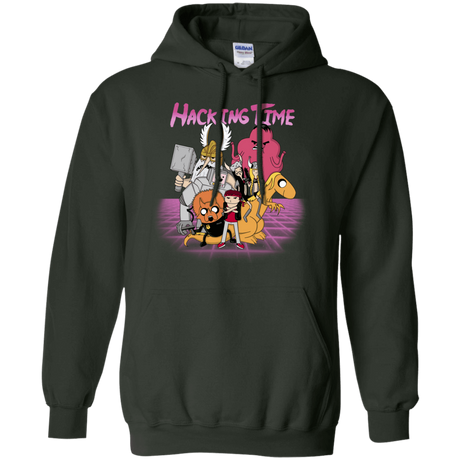 Sweatshirts Forest Green / S HACKING TIME Pullover Hoodie