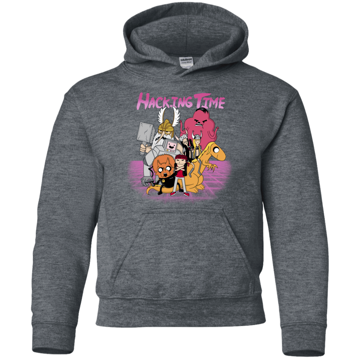 Sweatshirts Dark Heather / YS HACKING TIME Youth Hoodie