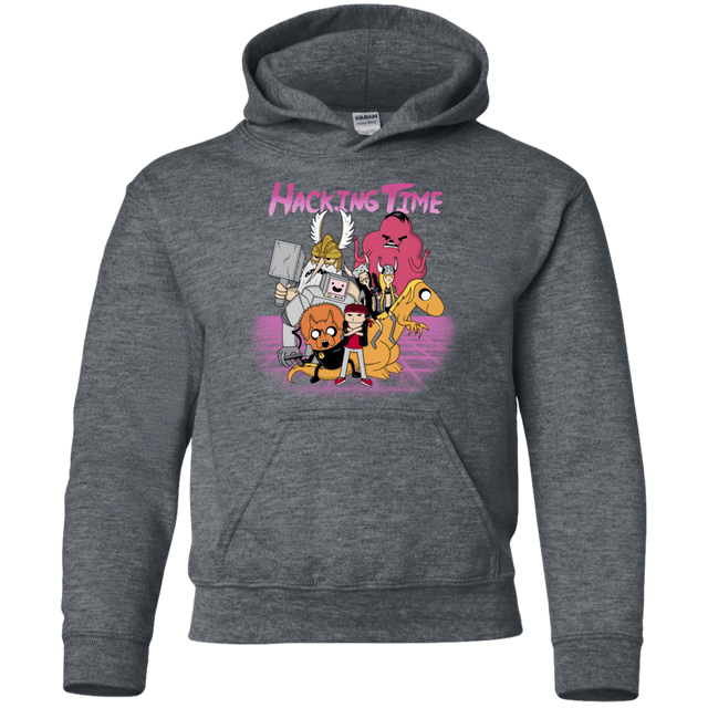 Sweatshirts Dark Heather / YS HACKING TIME Youth Hoodie