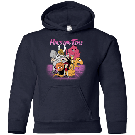 Sweatshirts Navy / YS HACKING TIME Youth Hoodie