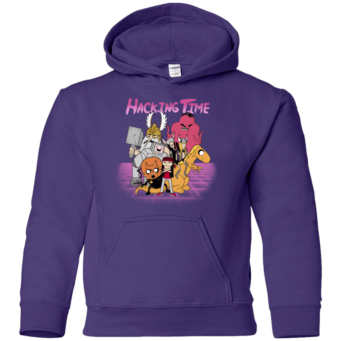 Sweatshirts Purple / YS HACKING TIME Youth Hoodie
