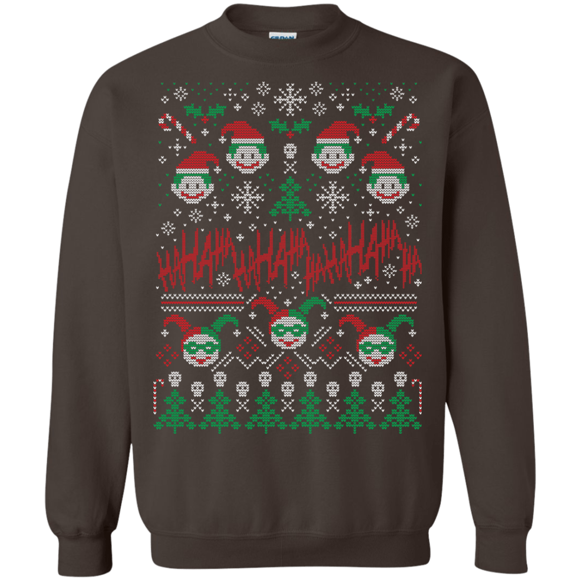 Sweatshirts Dark Chocolate / Small HaHa Holidays Crewneck Sweatshirt