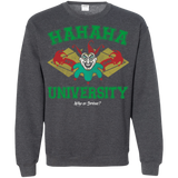 Sweatshirts Dark Heather / Small Hahaha University Crewneck Sweatshirt