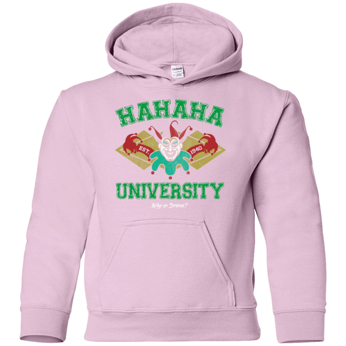 Sweatshirts Light Pink / YS Hahaha University Youth Hoodie