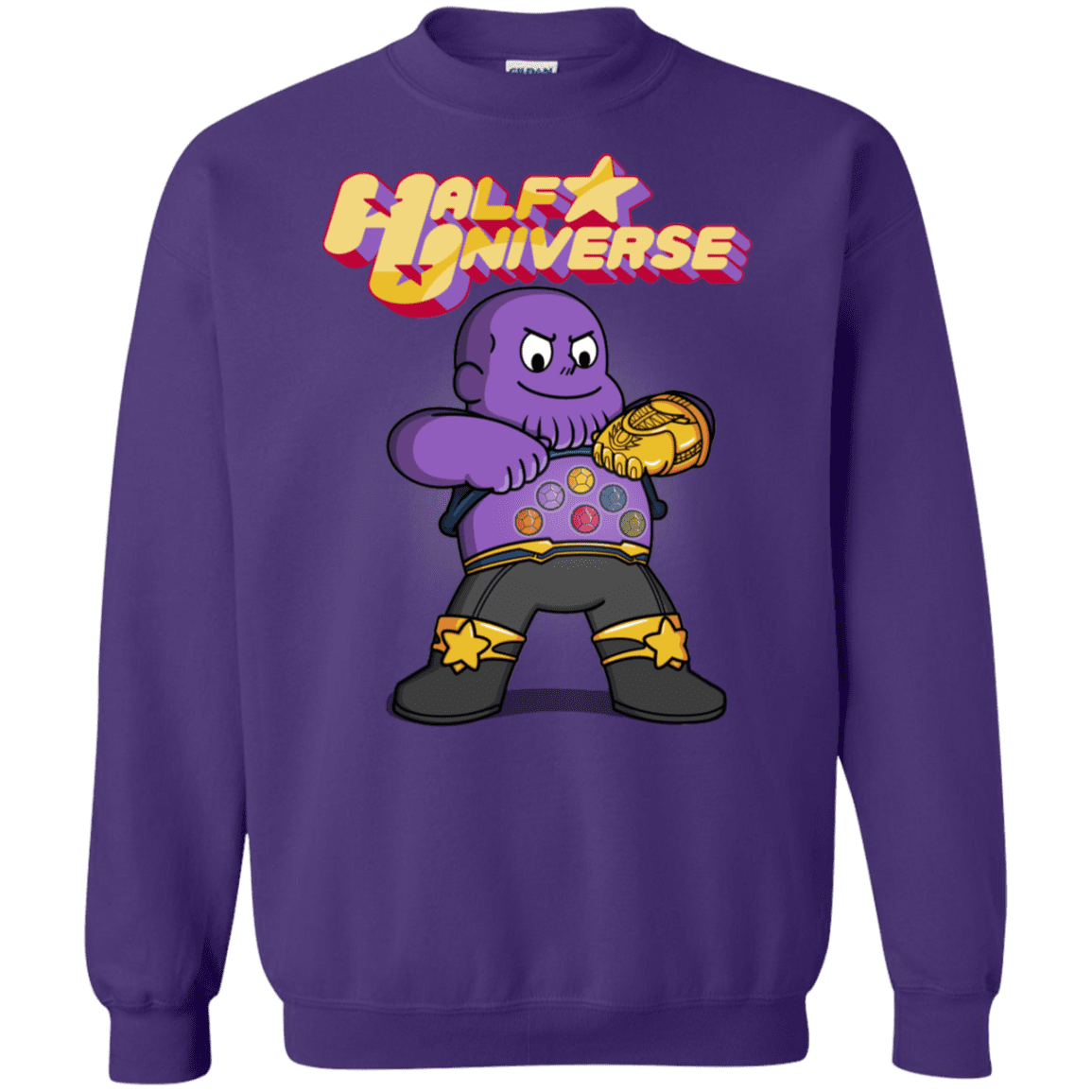 Sweatshirts Purple / S Half Universe Crewneck Sweatshirt