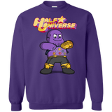 Sweatshirts Purple / S Half Universe Crewneck Sweatshirt