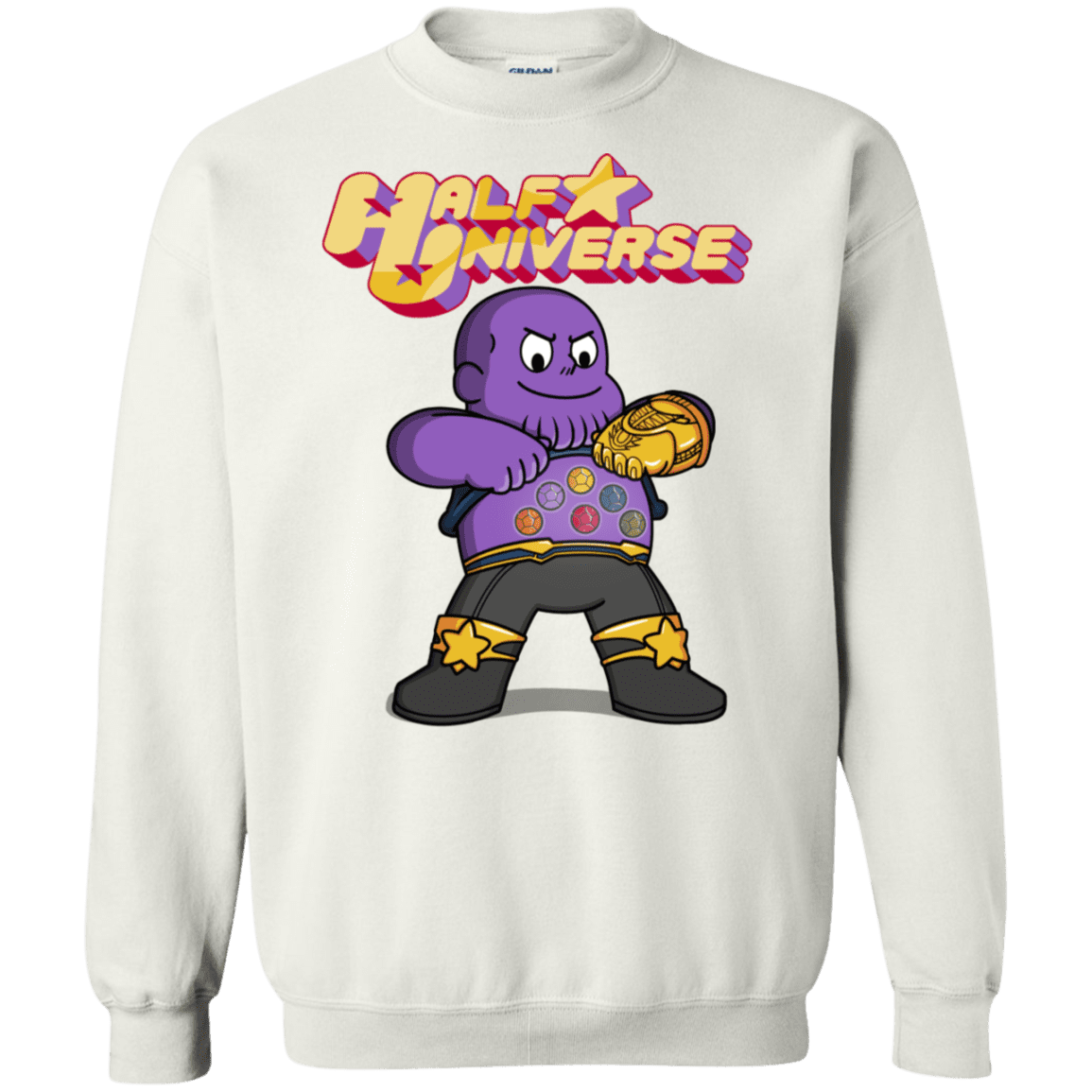 Sweatshirts White / S Half Universe Crewneck Sweatshirt