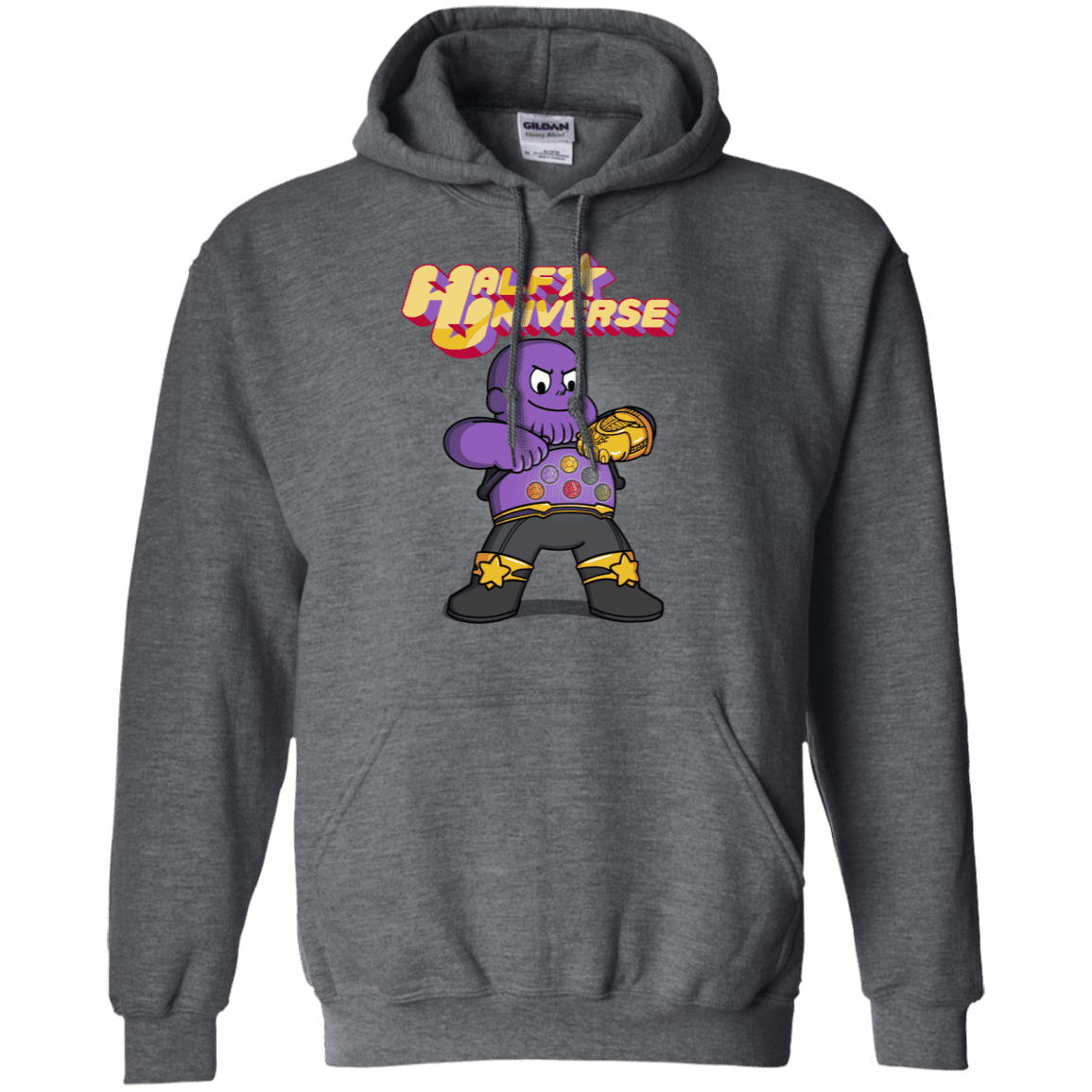 Sweatshirts Dark Heather / S Half Universe Pullover Hoodie