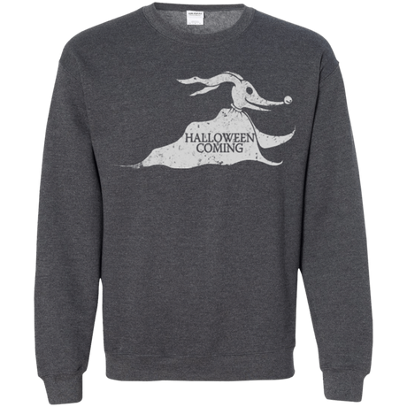 Sweatshirts Dark Heather / Small Halloween Is Coming Crewneck Sweatshirt