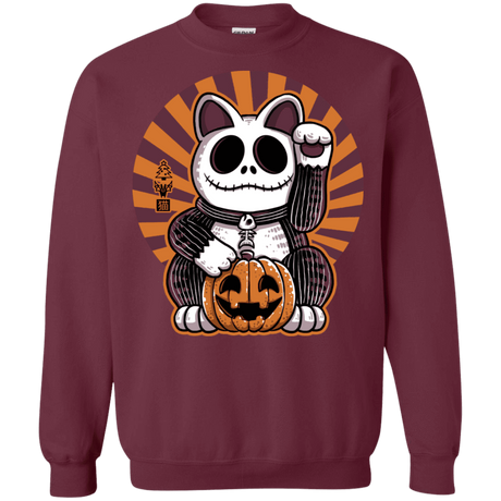 Sweatshirts Maroon / S Halloween Neko Crewneck Sweatshirt