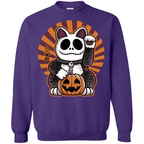 Sweatshirts Purple / S Halloween Neko Crewneck Sweatshirt