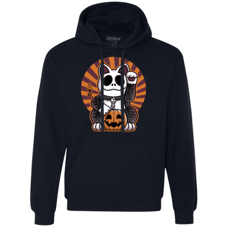 Sweatshirts Navy / S Halloween Neko Premium Fleece Hoodie