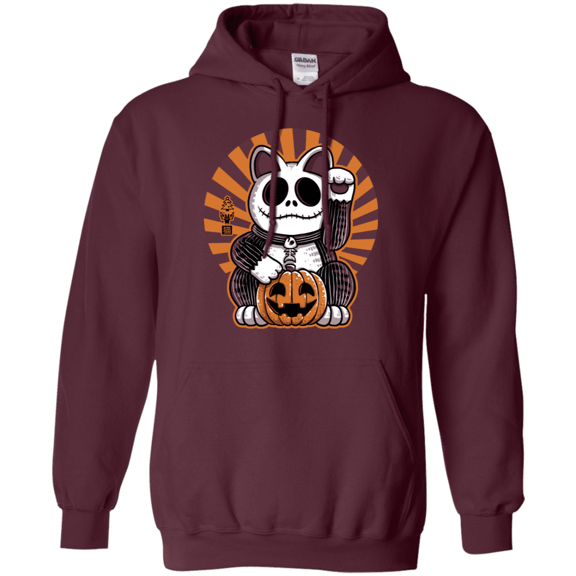 Sweatshirts Maroon / S Halloween Neko Pullover Hoodie