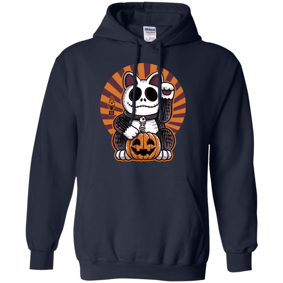 Sweatshirts Navy / S Halloween Neko Pullover Hoodie