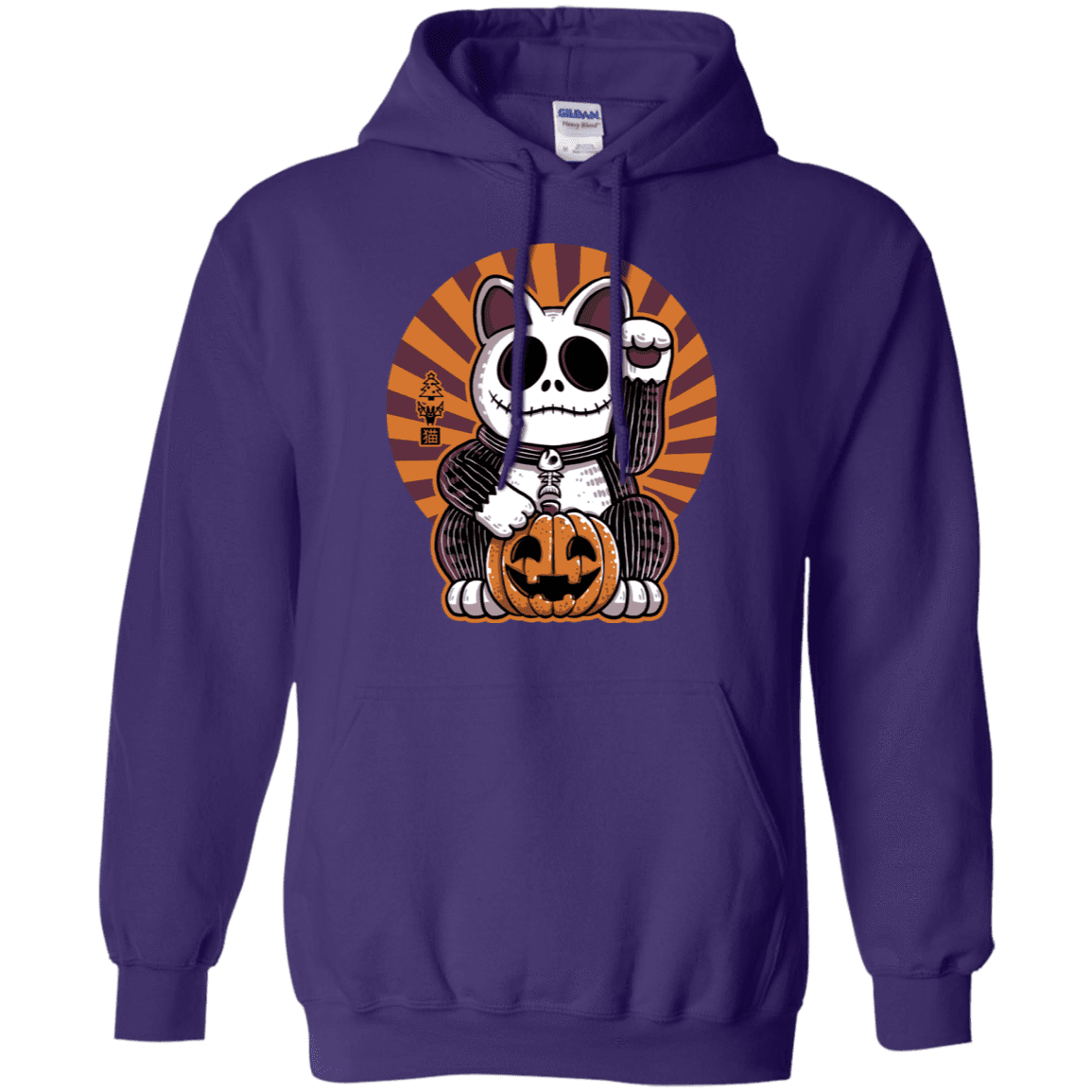 Sweatshirts Purple / S Halloween Neko Pullover Hoodie