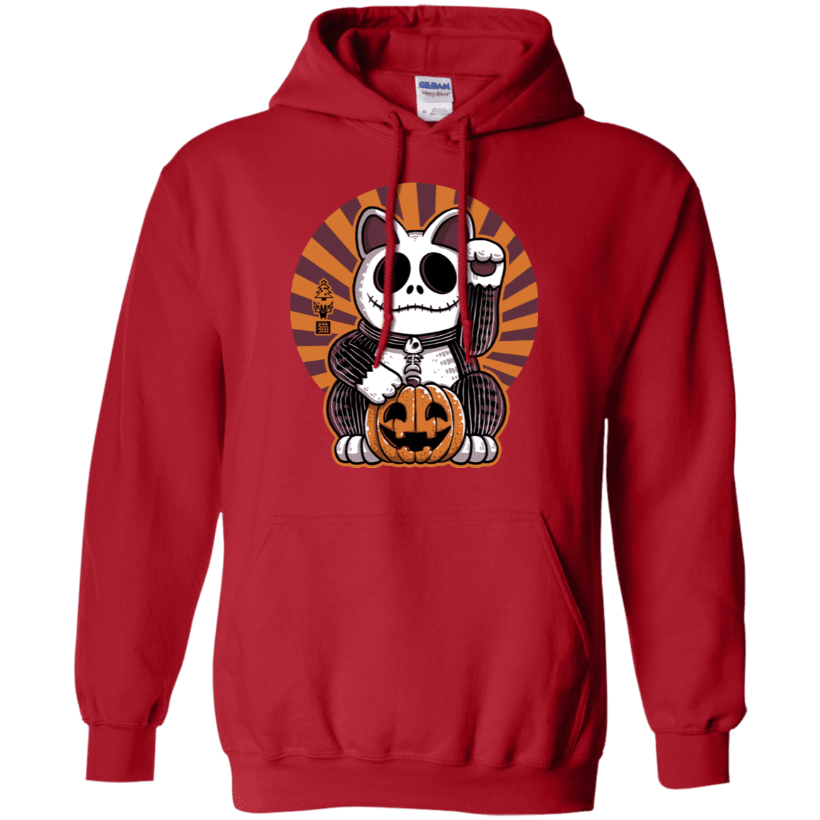 Sweatshirts Red / S Halloween Neko Pullover Hoodie