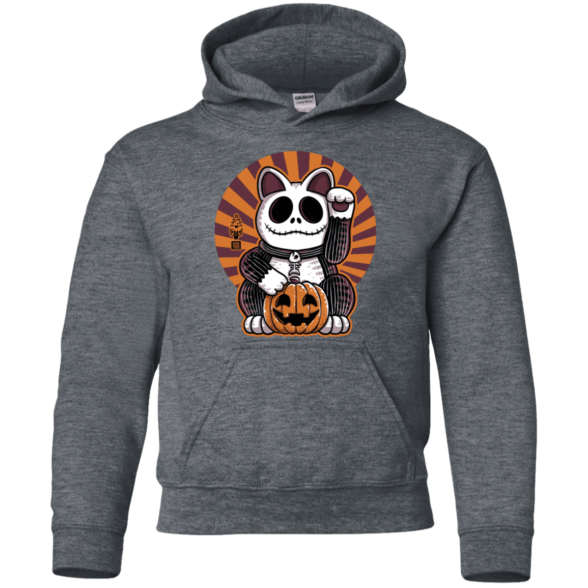 Sweatshirts Dark Heather / YS Halloween Neko Youth Hoodie