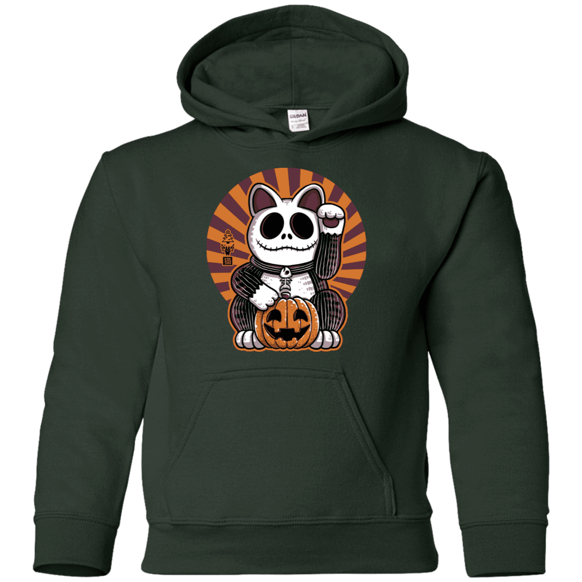 Sweatshirts Forest Green / YS Halloween Neko Youth Hoodie