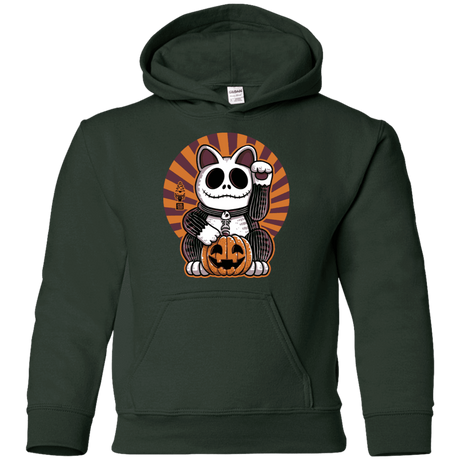 Sweatshirts Forest Green / YS Halloween Neko Youth Hoodie