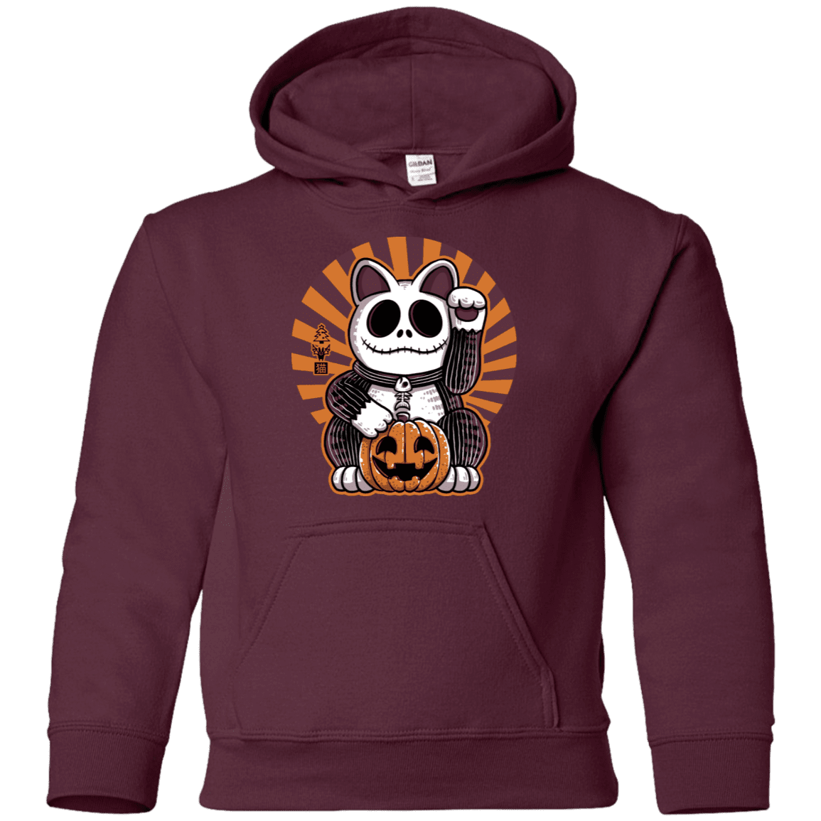 Sweatshirts Maroon / YS Halloween Neko Youth Hoodie