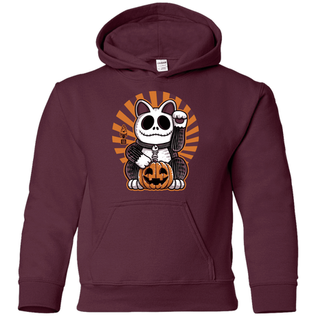 Sweatshirts Maroon / YS Halloween Neko Youth Hoodie