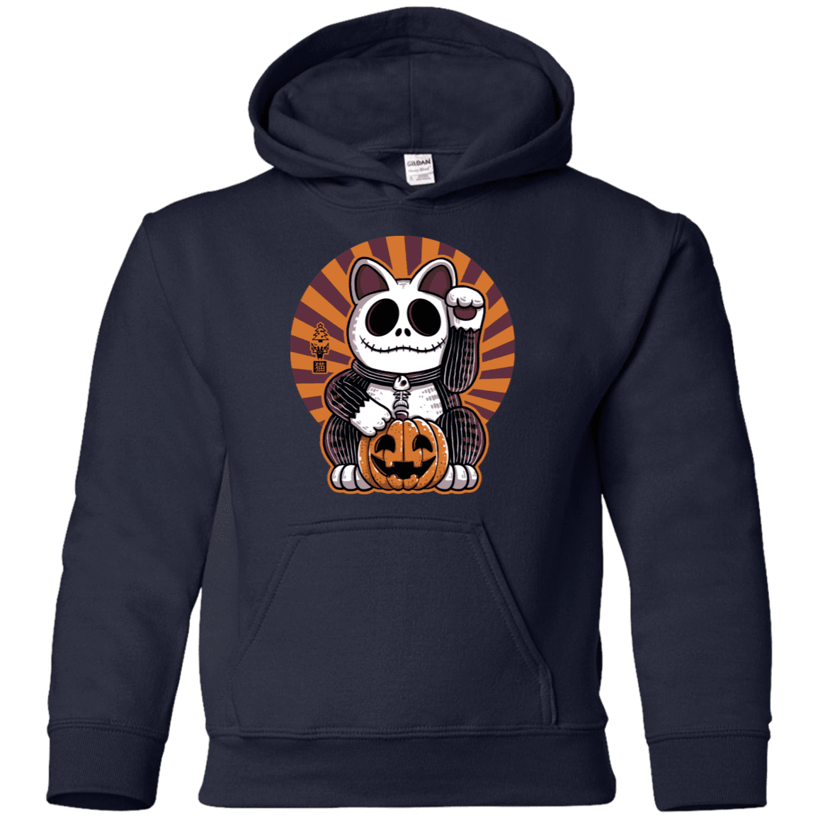 Sweatshirts Navy / YS Halloween Neko Youth Hoodie