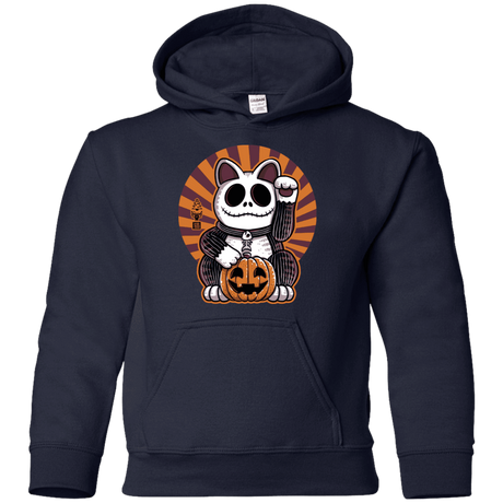 Sweatshirts Navy / YS Halloween Neko Youth Hoodie