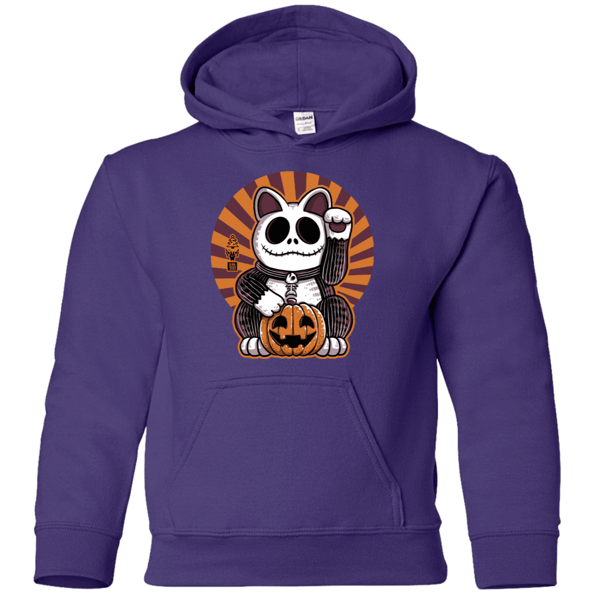 Sweatshirts Purple / YS Halloween Neko Youth Hoodie