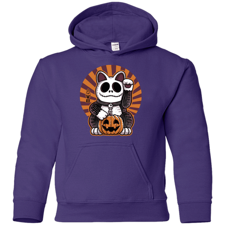 Sweatshirts Purple / YS Halloween Neko Youth Hoodie