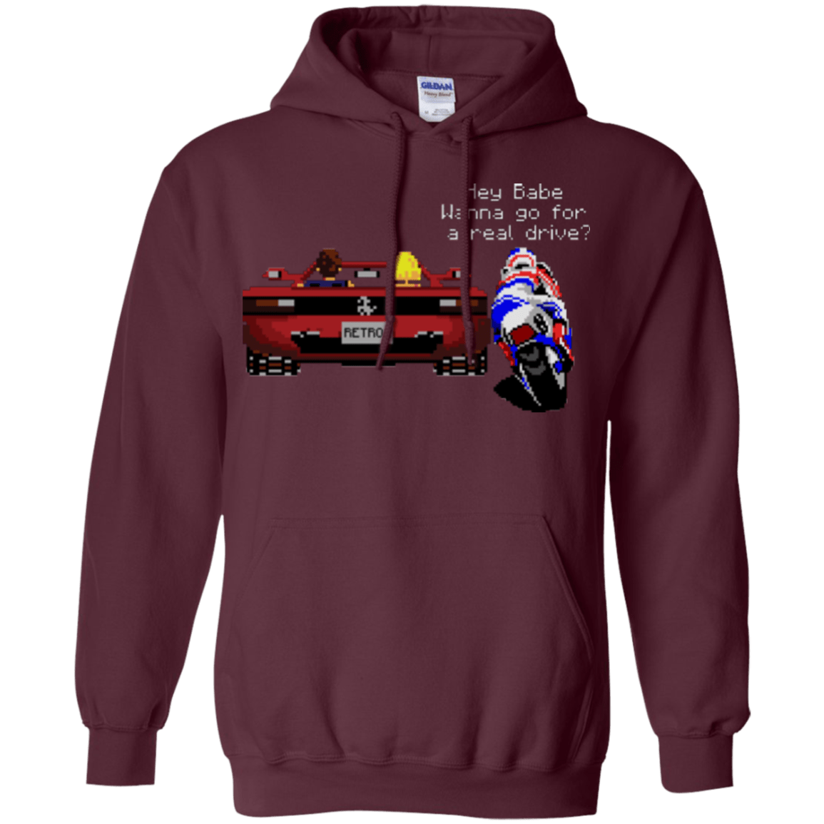 Sweatshirts Maroon / Small Hang On to Outrun Pullover Hoodie
