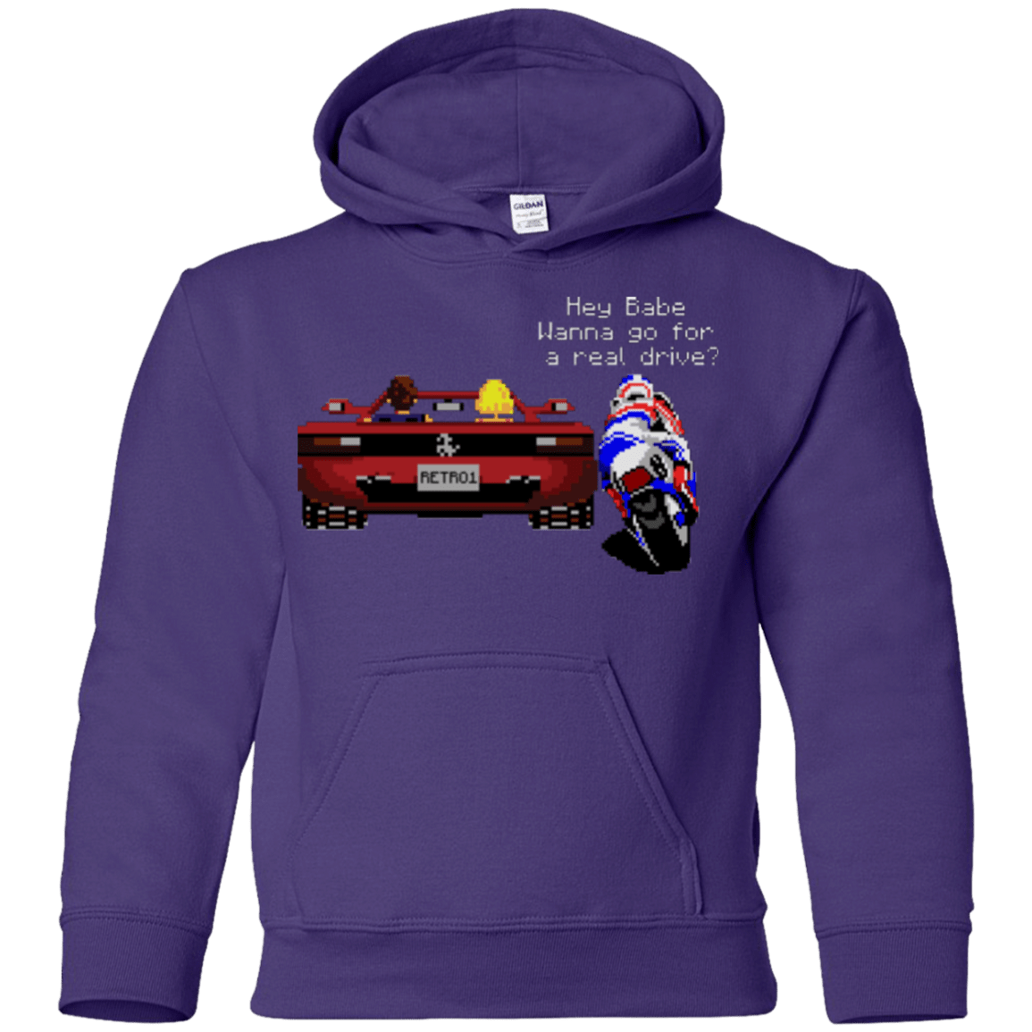 Sweatshirts Purple / YS Hang On to Outrun Youth Hoodie