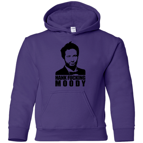 Sweatshirts Purple / YS Hank fucking moody Youth Hoodie
