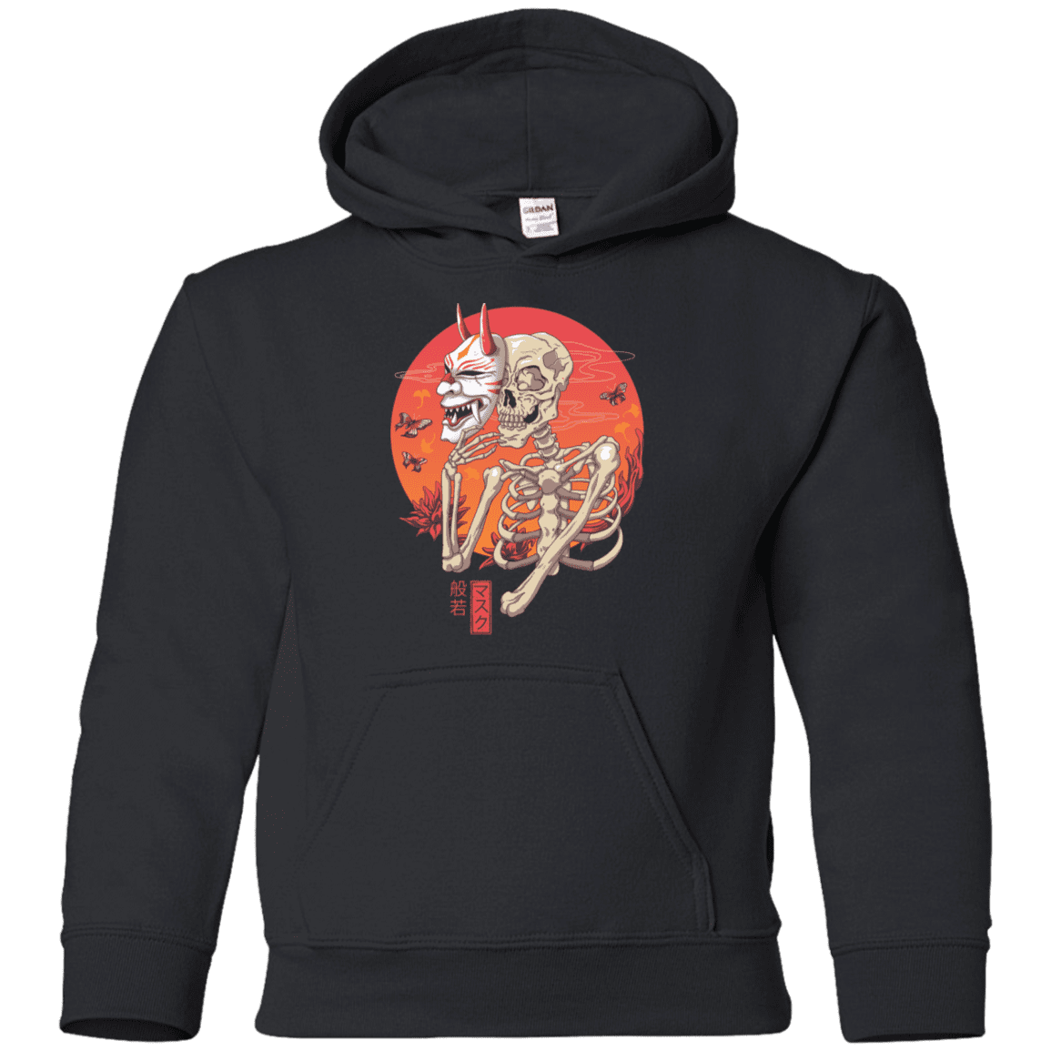 Sweatshirts Black / YS Hannya Yokai Mask Youth Hoodie