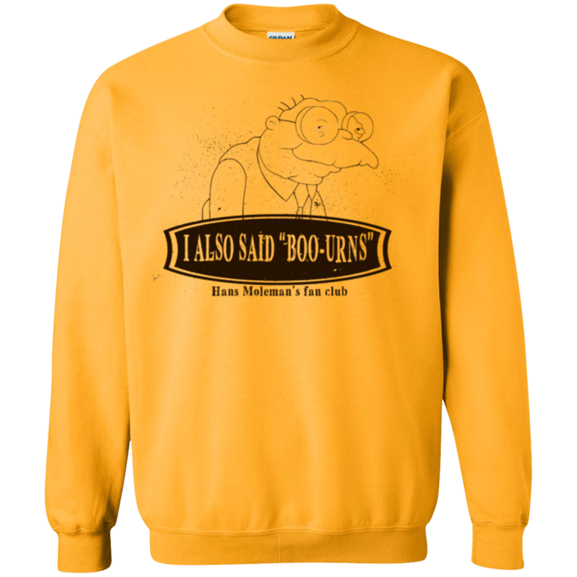 Sweatshirts Gold / Small Hans Moleman Fans Club Crewneck Sweatshirt