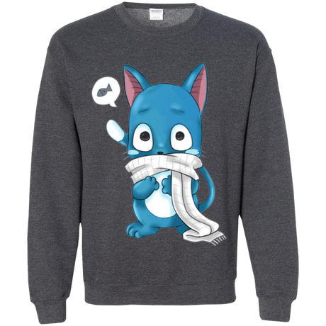 Sweatshirts Dark Heather / Small Happy Crewneck Sweatshirt