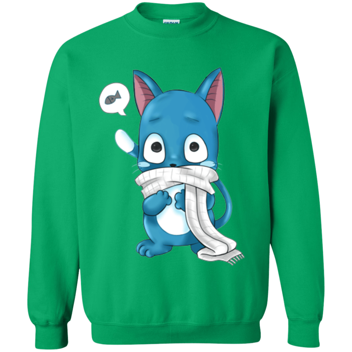 Sweatshirts Irish Green / Small Happy Crewneck Sweatshirt