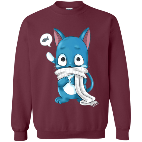 Sweatshirts Maroon / Small Happy Crewneck Sweatshirt