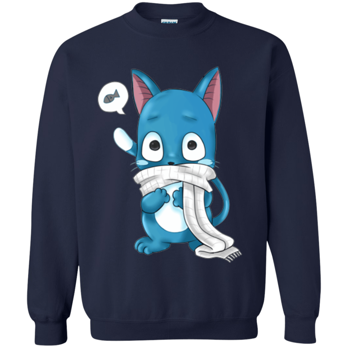 Sweatshirts Navy / Small Happy Crewneck Sweatshirt