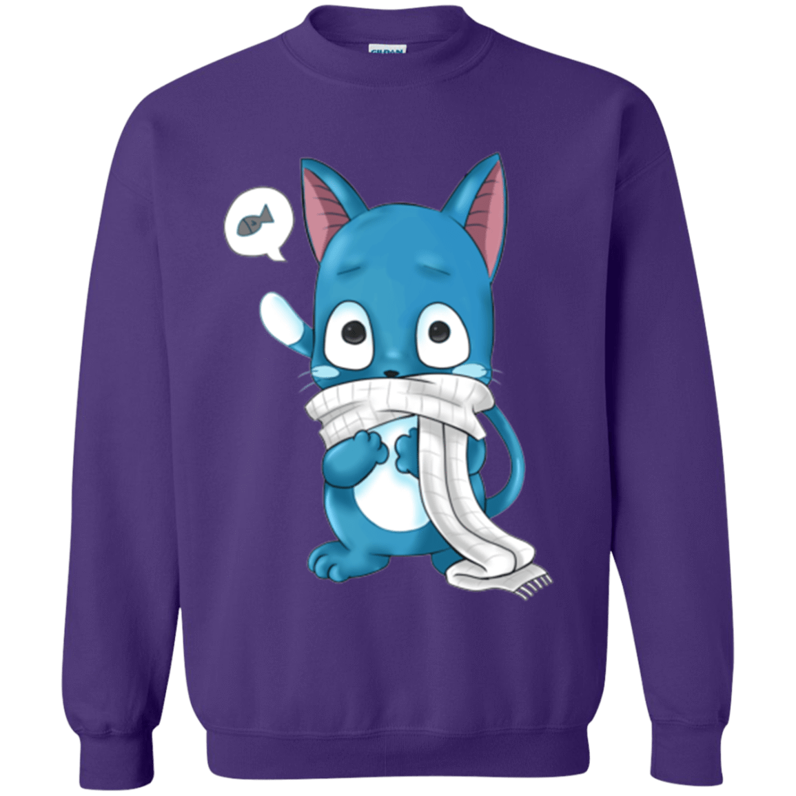 Sweatshirts Purple / Small Happy Crewneck Sweatshirt